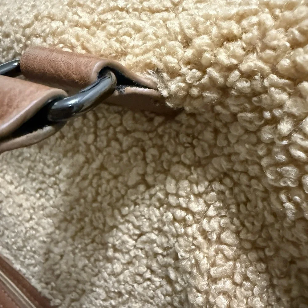 Cozy Teddy Comfort Mommy Bag by Childhome Brown Fuzzy Soft Large Duffle Baby Bag